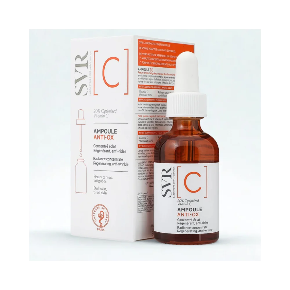 SVR AMPOULE ANTI OX VITAMINE C 20% 30ML TOUS TYPES DE PEAUX