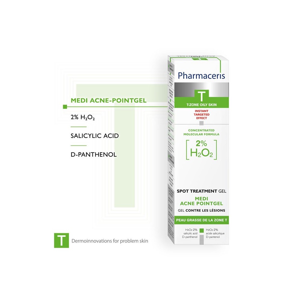PHARMACERIS T MEDI ACNE POINTGEL Gel Contre les Lesions 10ML