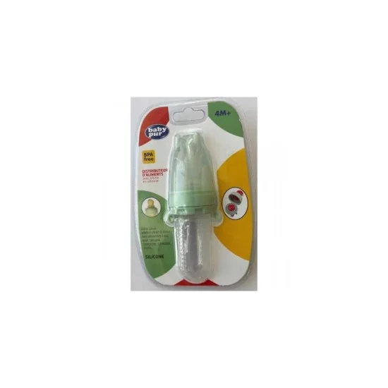 BABY PUR - DISTRIBUTEUR D'ALIMENTS AVEC CUILLERE EN SILICONE 4M+