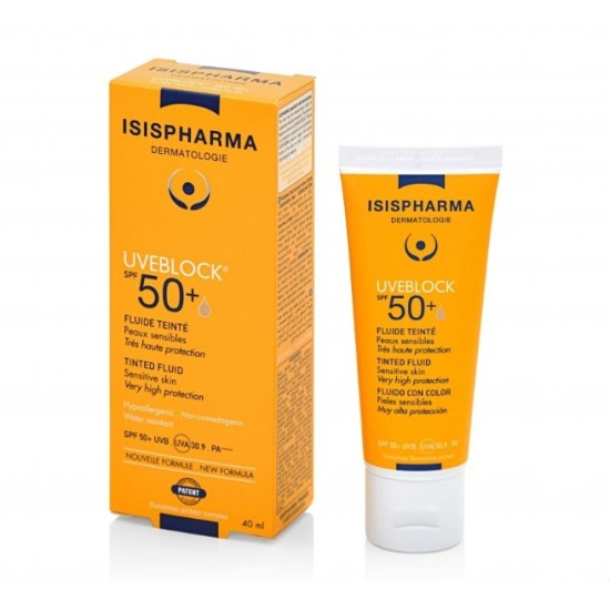 ISISPHARMA UVEBLOCK FLUIDE TEINTE PEAUX SENSIBLES MEDIUM 40ML