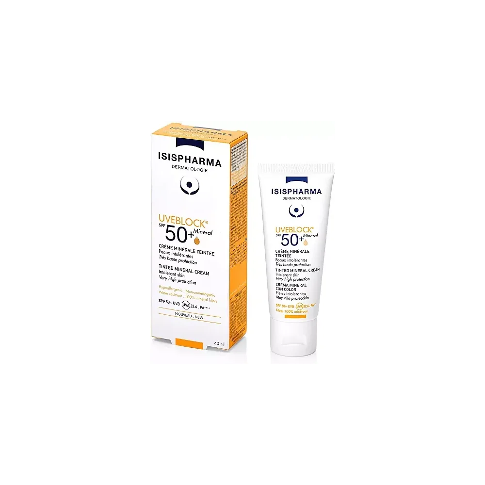 ISISPHARMA UVEBLOCK CREME MINERAL teinte SPF50+ 40ML