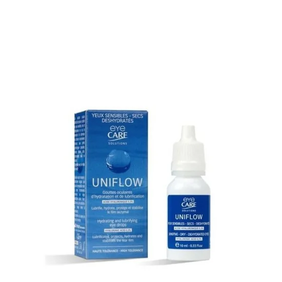 Eye Care - Uniflow - Gouttes oculaires d'hydratation & de lubrification - 10ml