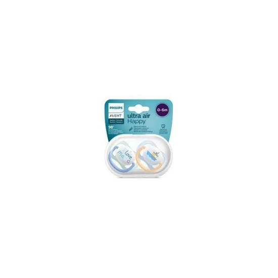 Avent sucette Natural Ultra Air Happy 0-6mois Bleu