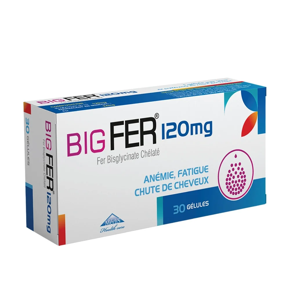 Médis Big Fer 120mg 30 Gélules