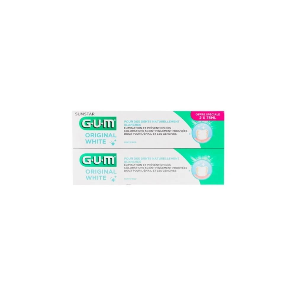Gum Dentifrice Original White Duo 75ml