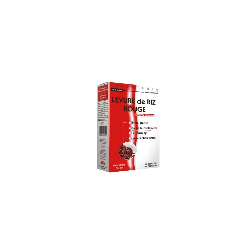 Phytothéra Levure de Riz Rouge 60 Gélules