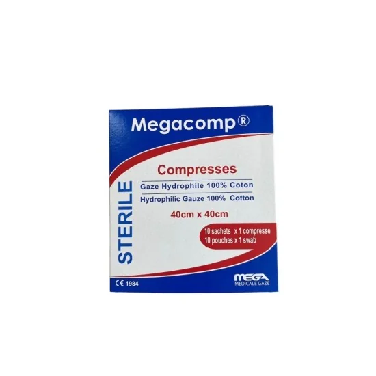 compresses stérile gaze hydrophile1 00%coton  40cm*40cm (10)