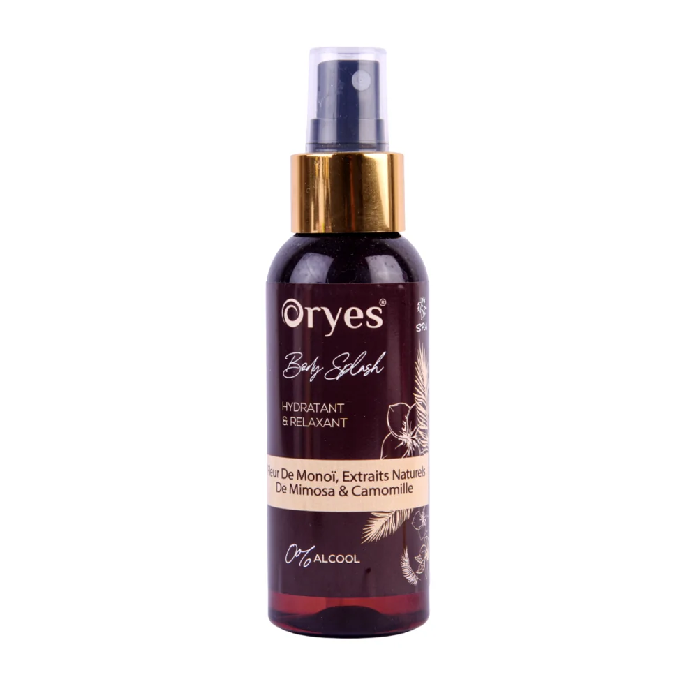 Body Splash hydratant et relaxant fleur de monoï extraits naturels de mimosa et camomille