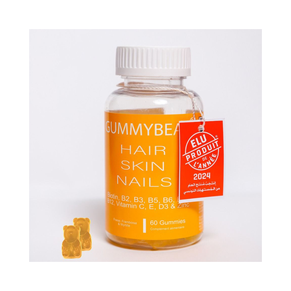 GummyBear Hair Skin Nails Vitamins 60 Gummies
