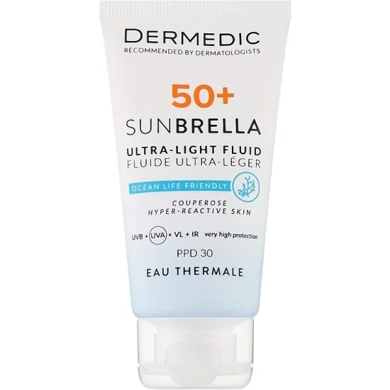DERMEDIC SUNBRELLA FLUIDE ULTRA LÉGER SPF50+ PEAUX MIXTES À GRASSES 40ML
