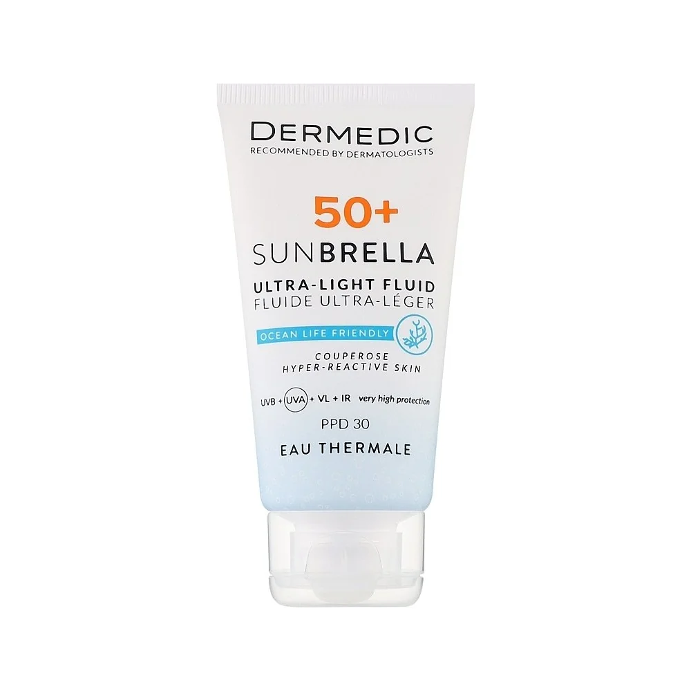 DERMEDIC SUNBRELLA FLUIDE ULTRA LÉGER SPF50+ PEAUX MIXTES À GRASSES 40ML