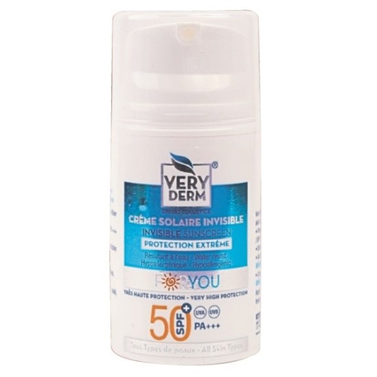 VERY DERM creme solaire Invisible Spf 50+