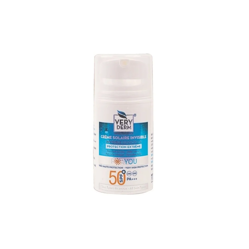 VERY DERM creme solaire Invisible Spf 50+