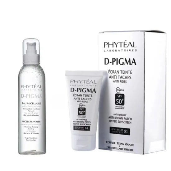 ECRAN PHYTEAL DPIGMA ECRAN TEINTE BEIGE ECLAT SPF50+EAU MICELLAIRE 150ML (OFFERTE)