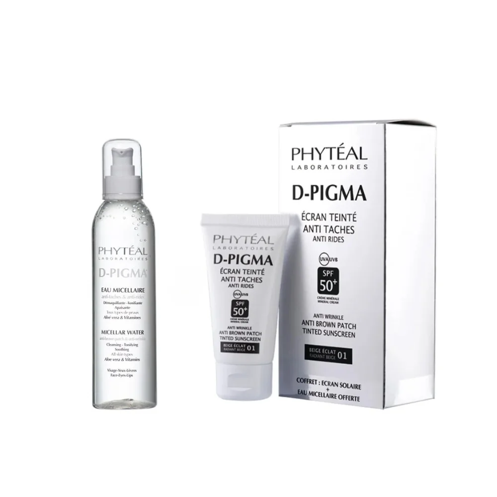 ECRAN PHYTEAL DPIGMA ECRAN TEINTE BEIGE ECLAT SPF50+EAU MICELLAIRE 150ML (OFFERTE)