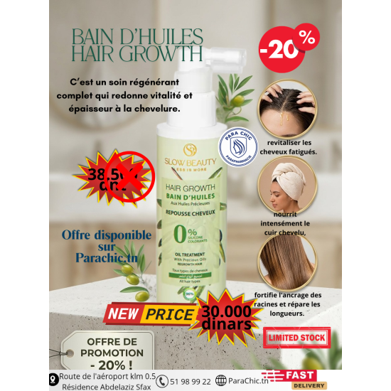 Bain d’huiles repousse cheveux
