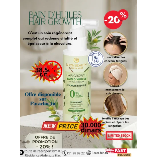 Bain d’huiles repousse cheveux