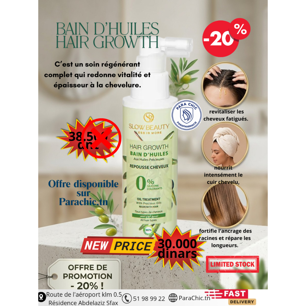 Bain d’huiles repousse cheveux