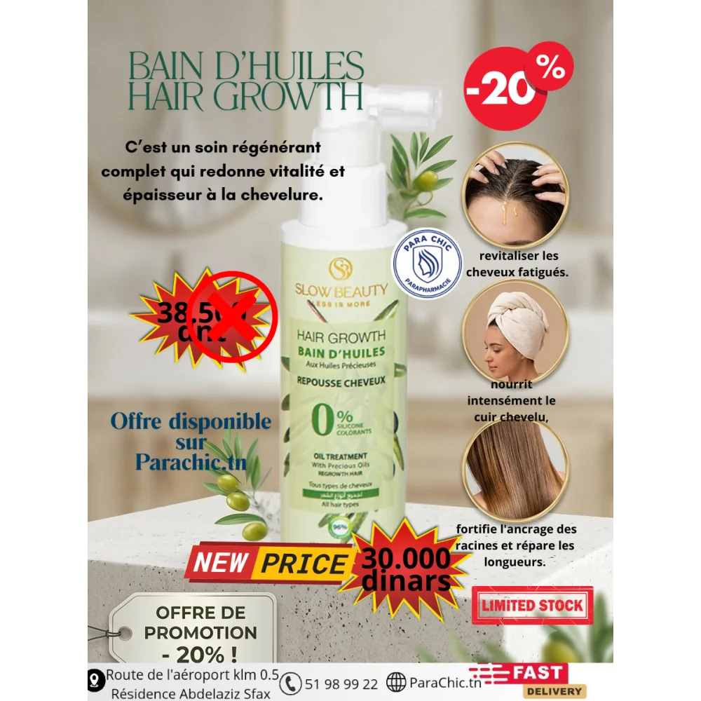 Bain d’huiles repousse cheveux