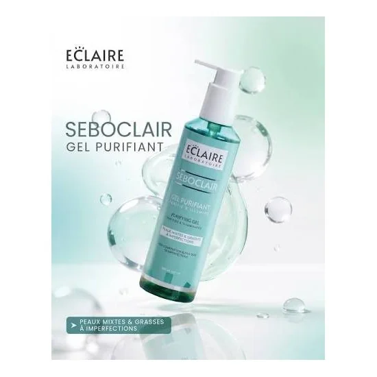 ECLAIRE GEL NETTOYANT PURIFIANT PEAUX MIXTES ET GRASSES 250ML