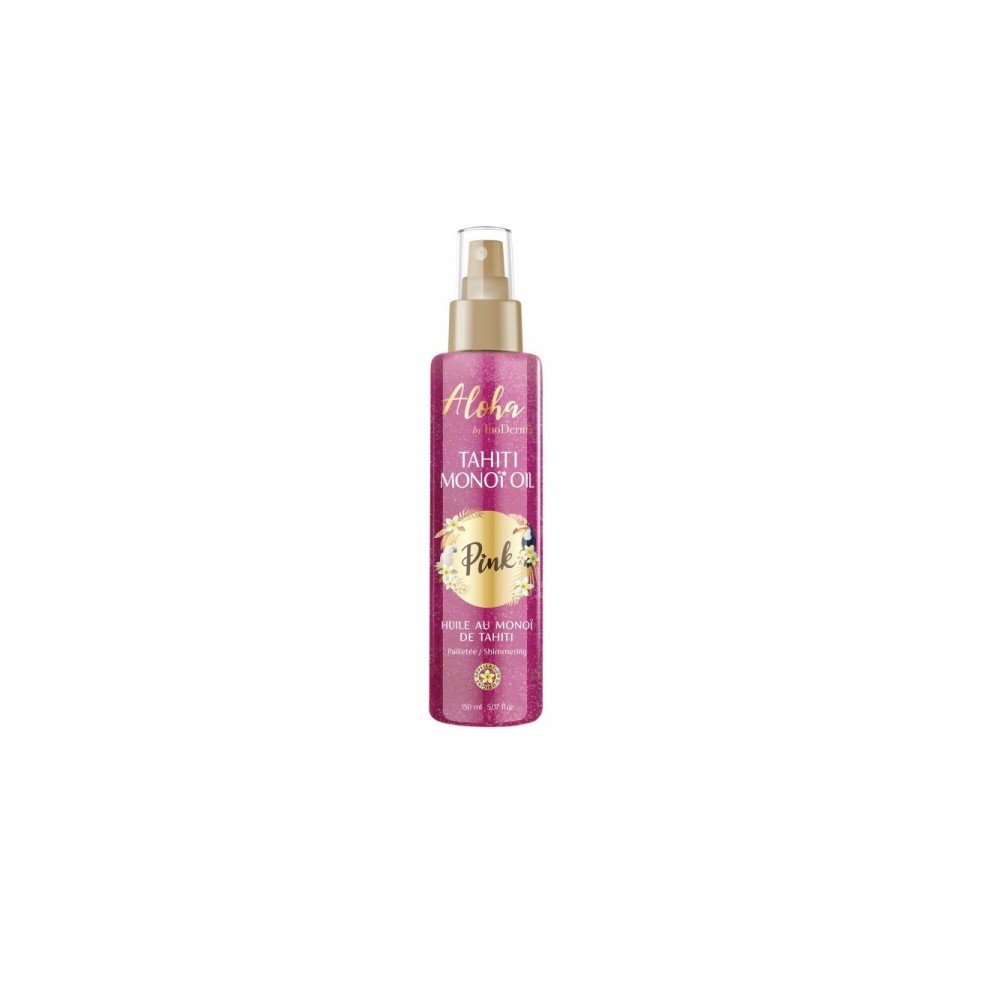 INODERMA ALOHA HUILE AU MONOÏ DE TAHITI PAILLETEE PINK SPRAY 150ML